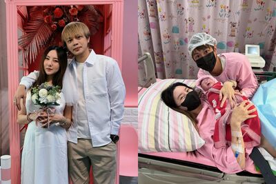 儒哥結婚3個月當爸「我好感動」　嗨曬全家福：老婆是最棒的