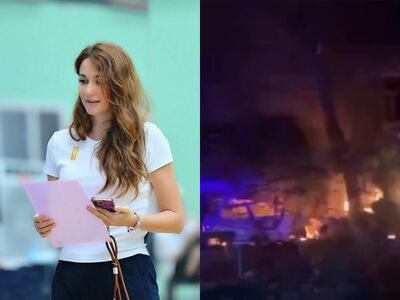 瑞莎爸媽剛回烏克蘭遇驚魂！住處隔壁「深夜大火警光狂閃」她急哭