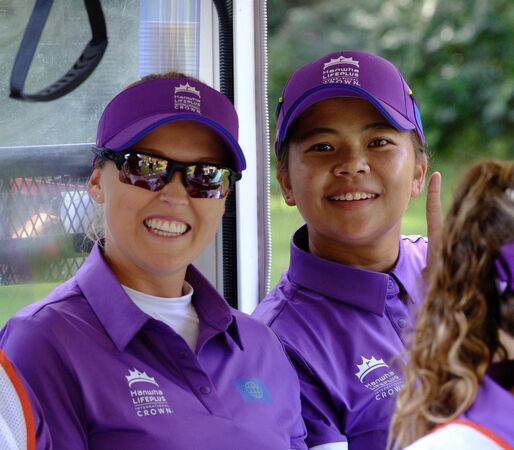 ▲LPGA皇冠盃徐薇淩攜手韓德森後來居上，為世界隊開紅盤。（圖／昊昭顧問有限公司提供）