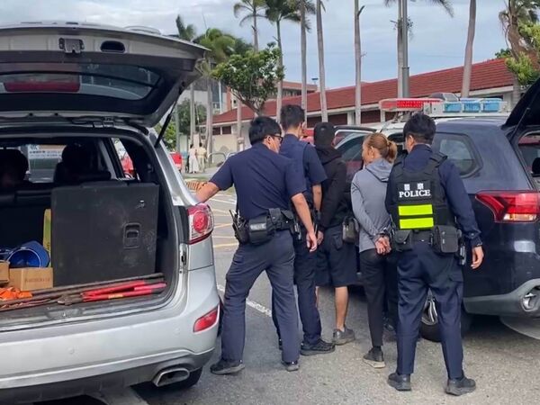 ▲彰化鹿港警分局查獲4名失聯移工。（圖／民眾提供）