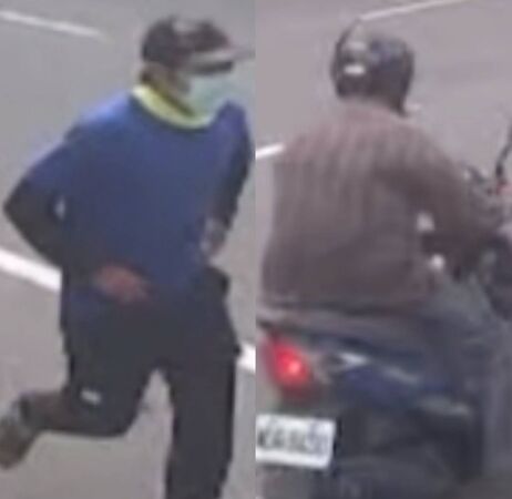 ▲竊嫌頭戴鴨舌帽摸進天圓宮偷金牌。（圖／廟方提供）