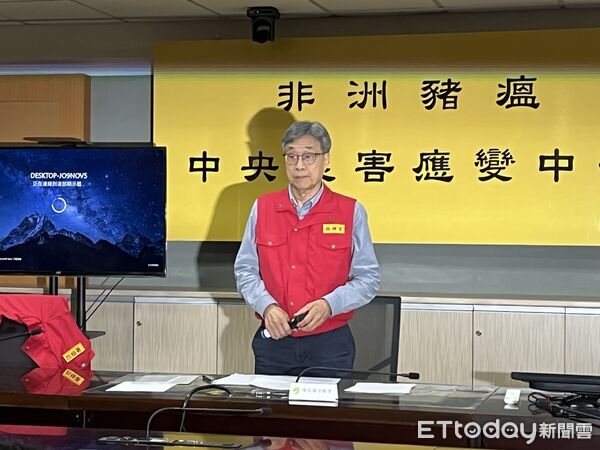 ▲▼農業部長陳駿季說明非洲豬瘟最新狀況。（圖／記者許敏溶攝）