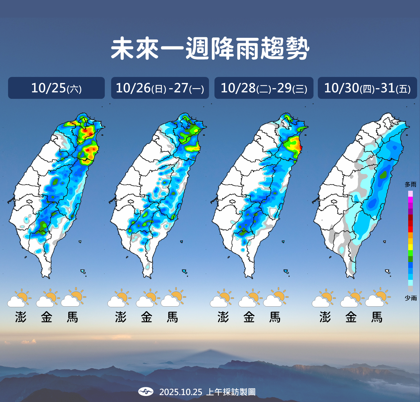 ▲▼天氣趨勢。（圖／氣象署提供）