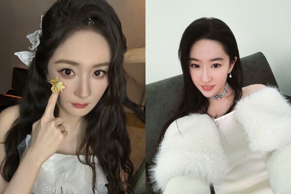 ▲▼楊冪、劉亦菲友情破裂「同台零互動」尷尬合照畫面曝。（圖／翻攝自微博／楊冪、劉亦菲）