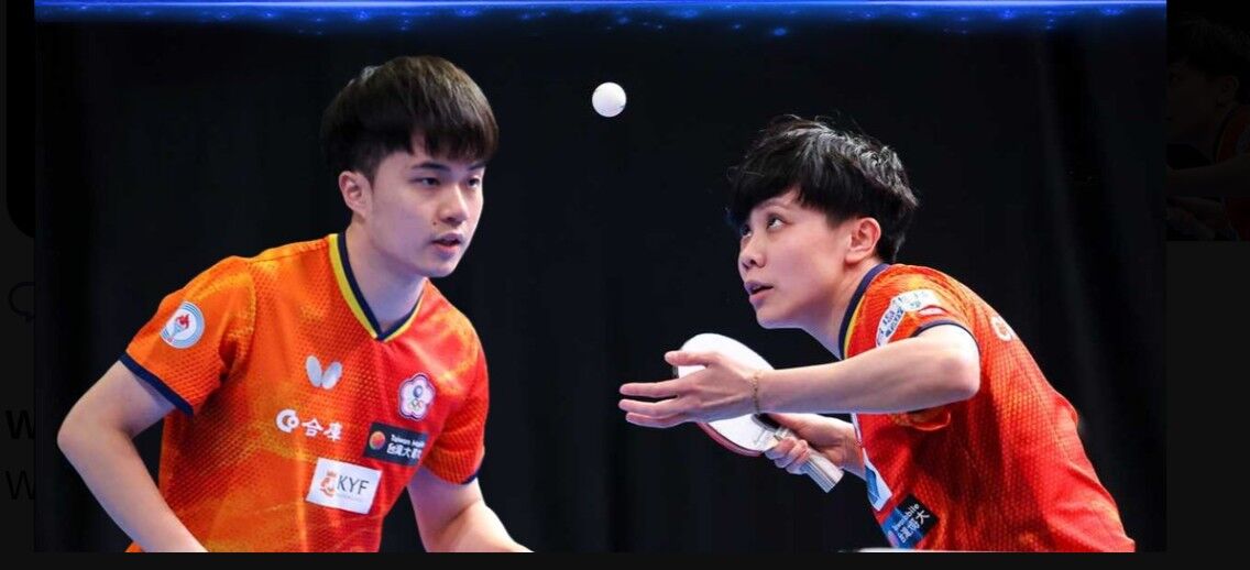 ▲▼台灣桌球一哥林昀儒、日本一哥張本智和、學姐鄭怡靜。（圖／翻攝自X／World Table Tennis）