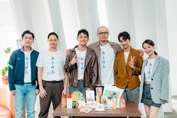 ▲《南方時光》孫淑媚、陳玄力、鄭有傑、黃迪揚、溫傑恩出席高雄電影節。（圖／高雄電影節提供）