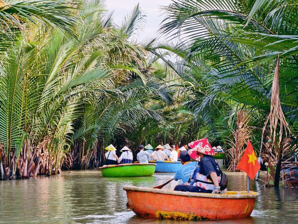 ▲▼會安椰子船。（圖／部落客混血珊莎的奇幻旅程授權提供）