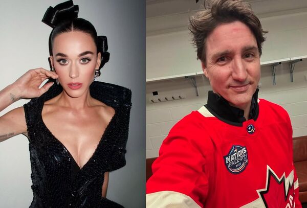 凱蒂佩芮（左）認愛加拿大前總理杜魯道（右）。（翻攝自IG）