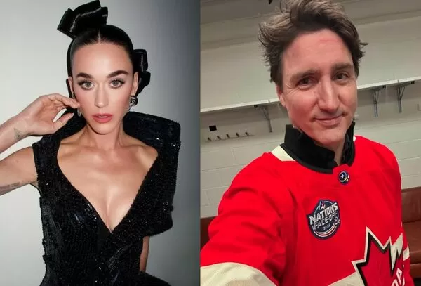 凱蒂佩芮（左）認愛加拿大前總理杜魯道（右）。（翻攝自IG）