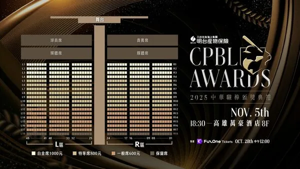 ▲▼中職11月5日頒獎典禮。（圖／中職提供）