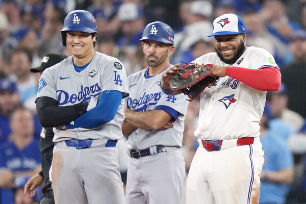 ▲▼洛杉磯道奇大谷翔平，多倫多藍鳥小葛雷諾    。（圖／達志影像／美聯社）