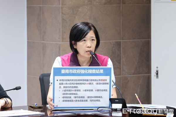 ▲台南市副市長葉澤山主持記者會說明非洲豬瘟防疫作為，多單位同步查覈、疫調及防堵。（記者林東良翻攝，下同）