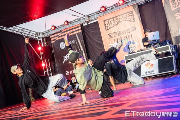 ▲2025總統盃街舞大賽，北區複賽霹靂舞孫振、神童Nana參賽。（圖／運動部提供）