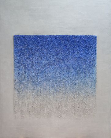 ▲▼韓國單色畫家昔永浩&mdash;&mdash;台灣個人展「對話」在中正紀念堂舉行。