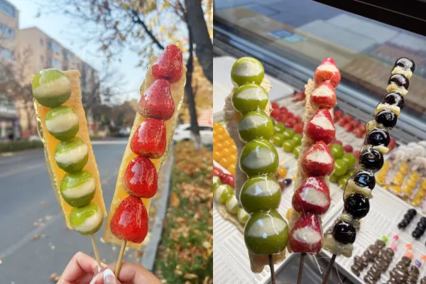 ▲奶皮糖葫蘆一夜爆紅。（圖／翻攝自小紅書）