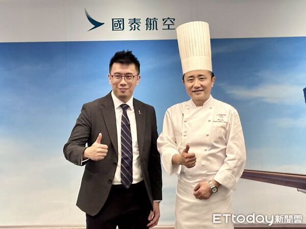 ▲▼國泰航空台灣區總經理冼蔚宗（左）9月履新。（圖／記者周湘芸攝）