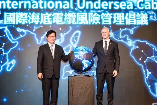 ▲▼外交部長林佳龍於「台歐海底電纜安全合作論壇」中正式提出「國際海底電纜風險管理倡議」。（圖／外交部提供）