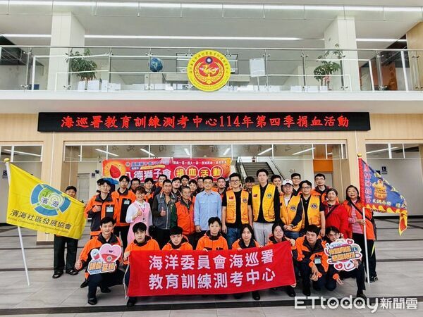 ▲海巡測考中心攜手地方捐血。（圖／記者郭世賢翻攝）