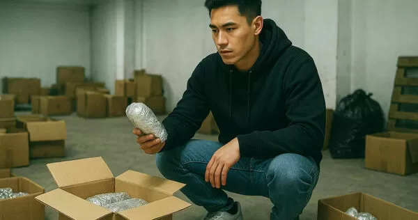 北聯幫幹部王皓莆AI生成模擬示意圖，其主要負責與美國買家對口，購買毒品後，再派遣小弟前往驗貨、分裝。（圖／AI模擬示意圖）