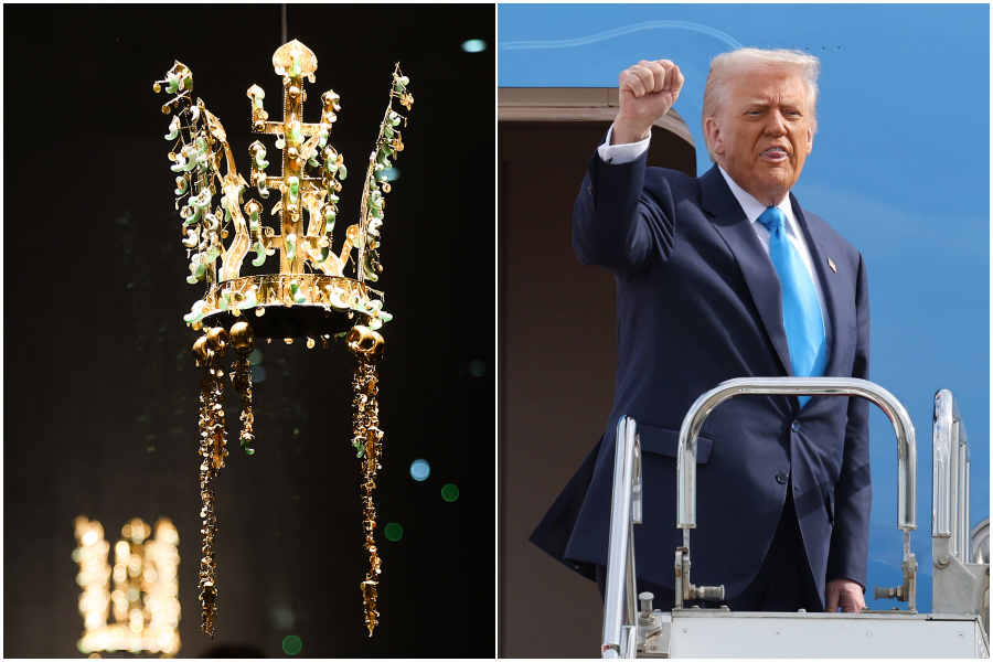 ▲▼  南韓將贈送川普一頂「金冠」。（圖／達志影像）