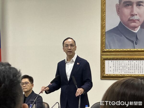 ▲▼朱立倫最後一次主持中常會  。（圖／記者崔至雲攝）