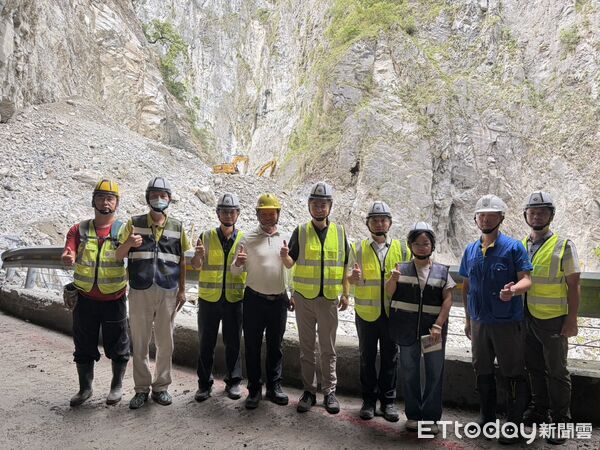 ▲▼堰塞湖潰決前後對比。（圖／花蓮分署提供，下同）           。（圖／記者王兆麟攝）