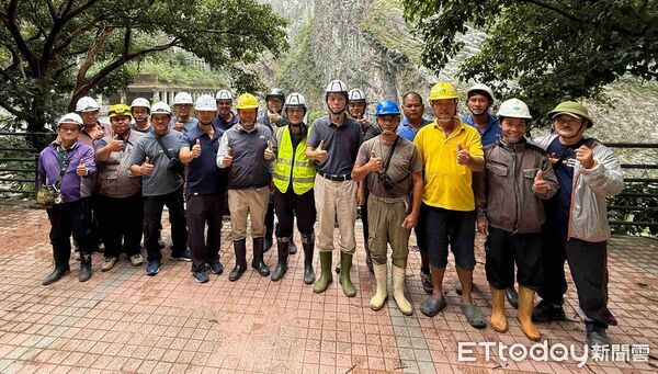 ▲▼堰塞湖潰決前後對比。（圖／花蓮分署提供，下同）           。（圖／記者王兆麟攝）