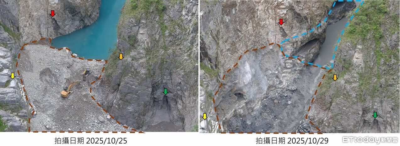 圓滿拆彈危機落幕!燕子口堰塞湖今壩體沖毀潰散...對比畫面曝