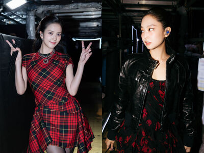 Jisoo格紋迷你裙甜酷風、Jennie霸氣登場!McQueen訂製超美舞台造型