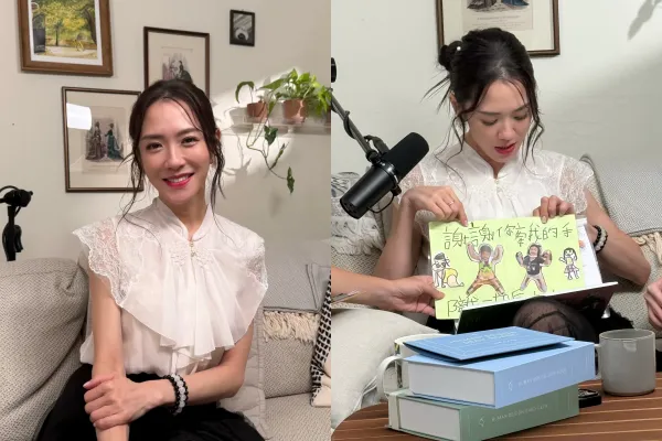 ▲楊千霈到張景嵐Podcast節目《好丫》作客，分享這幾年人生的重大轉變。（圖／menomeno X 人類圖畫館提供）