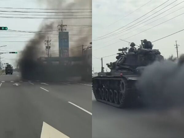 戰車沿路噴黑煙　十軍團「各項鑑定均妥善」：柴油引擎的正常現象