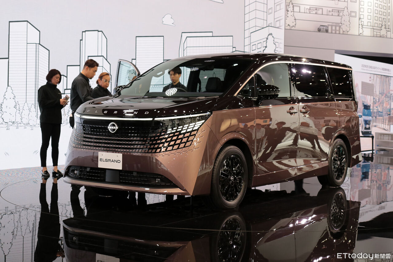 ▲Nissan日產於2025日本移動展推出Elgrand、N7、Leaf等新車。（圖／記者張慶輝攝）