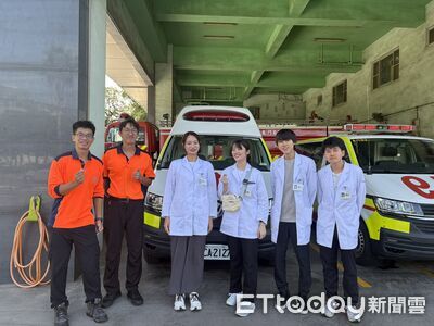 日籍醫學生走進台南消防東門分隊 見證台灣救援專業實力