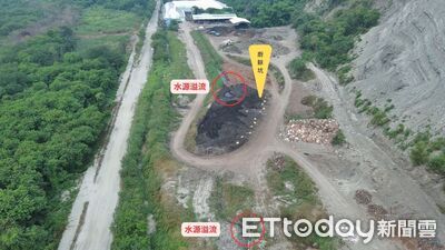 空拍照曝！中市遭爆亂倒廚餘　綠營怒轟：餿水大量外溢