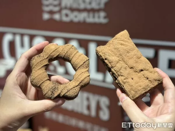 ▲▼Mister Donut今年首度攜手美國百年經典巧克力品牌「HERSHEY’S好時」推出「濃郁可可季」，一共打造10款聯名新品。（圖／記者蕭筠攝）