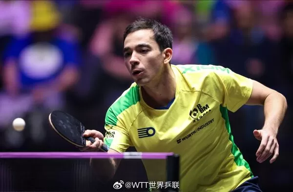 ▲世排第三的巴西選手雨果也爆冷門出局。（圖／WTT）