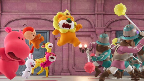 ▲ 大獅率領愉快動物餅成員們一起對抗棉花糖軍團。（圖／馬棋朵提供）