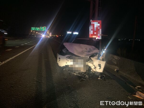 ▲國道北上217.63公里處車禍，疑犬隻闖國道釀禍。（圖／記者翁伊森翻攝，下同）