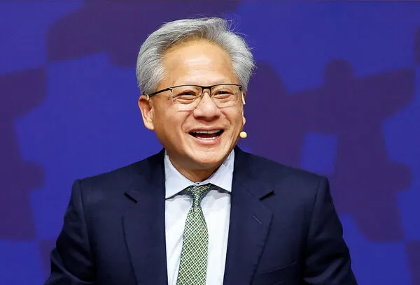 ▲▼輝達執行長黃仁勳31日下午在慶州APEC企業高峰會演說。（圖／路透）