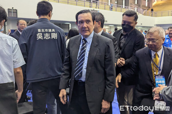 ▲前總統馬英九出席國民黨全代會。（圖／記者林敬旻攝）