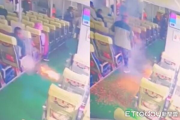 ▲▼海南之星1號旅客行動電源爆炸。（圖／記者陳洋翻攝）