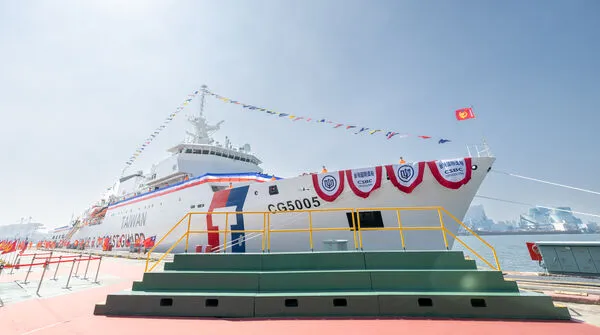 ▲▼總統賴清德出席「嘉義級巡防艦第四艘台北艦成軍暨高緯度遠洋巡護船第一艘命名下水聯合典禮」。（圖／總統府提供）