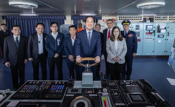 ▲▼總統賴清德出席「嘉義級巡防艦第四艘台北艦成軍暨高緯度遠洋巡護船第一艘命名下水聯合典禮」。（圖／總統府提供）