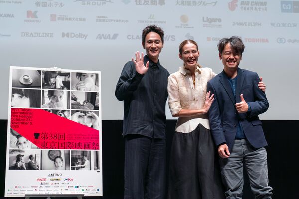 ▲《丟包阿公到我家》劉冠廷、安潔兒艾奎諾、導演唐福睿亮相東京影展。（圖／鏡文學、客新聞提供）