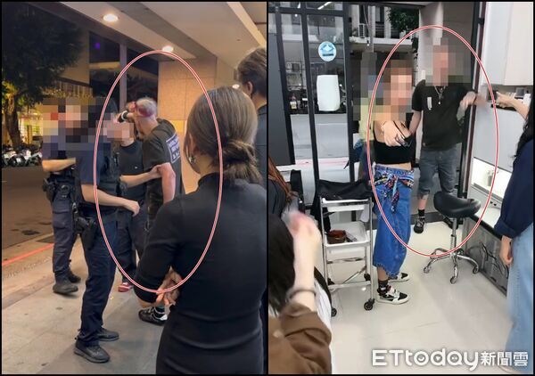 ▲▼外籍醉漢大鬧西門町理髮店。（圖／網友sozo_mina授權使用）