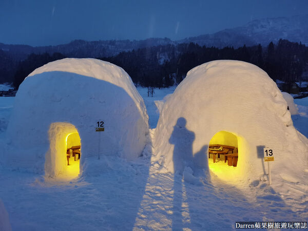 ▲▼長野景點推薦「飯山雪屋村」！雪季期間限定雪洞村餐廳狼煙火鍋。（圖／部落客DARREN提供）