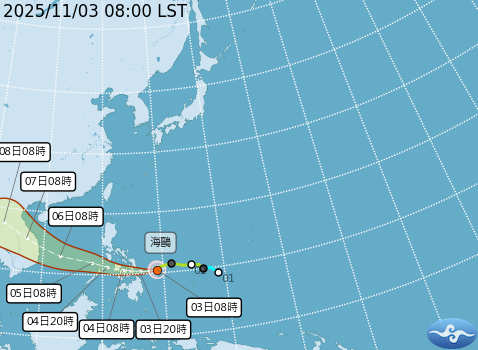 ▲▼海鷗颱風。（圖／氣象署提供）