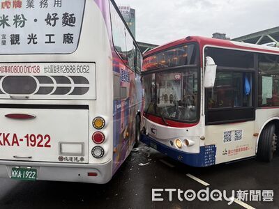 快訊/北市公車、國光客運碰撞! 1女「頭部撕裂傷」送醫