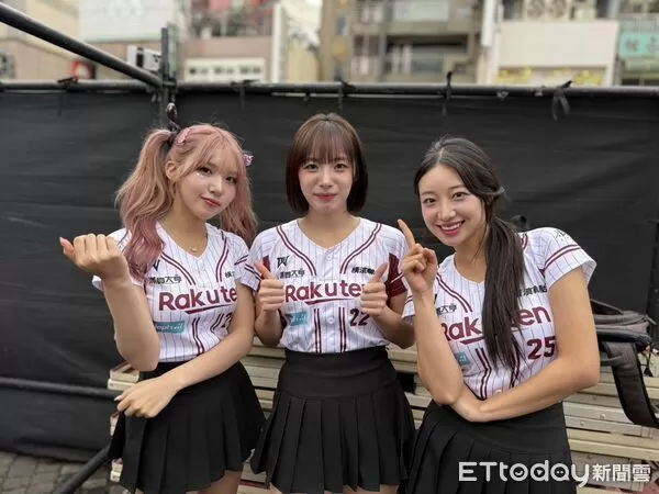 ▲樂天桃猿三本柱河智媛、禹洙漢與廉世彬。（圖／記者胡冠辰攝）