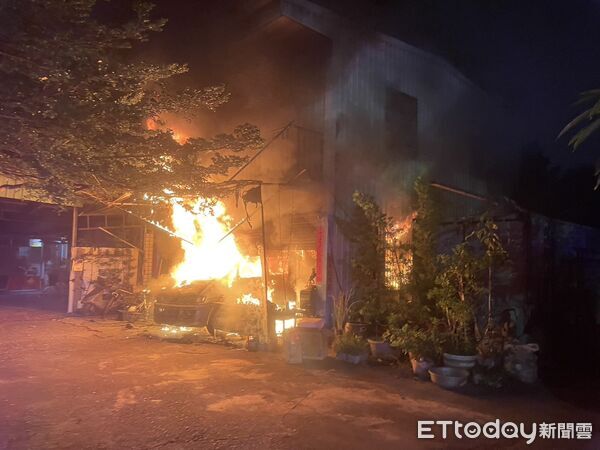 ▲▼台中烏日火警。（圖／記者游瓊華翻攝）